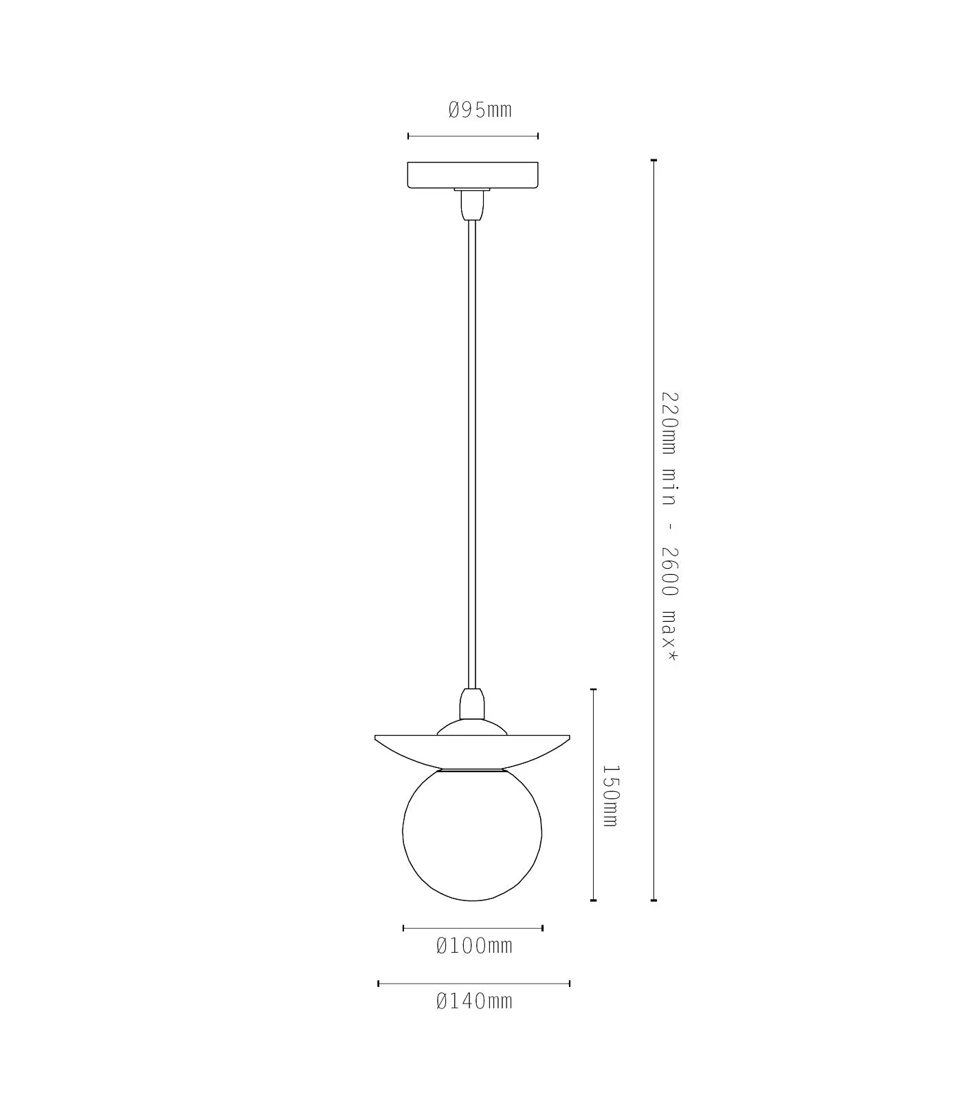 Orbit Stone Pendant Light
