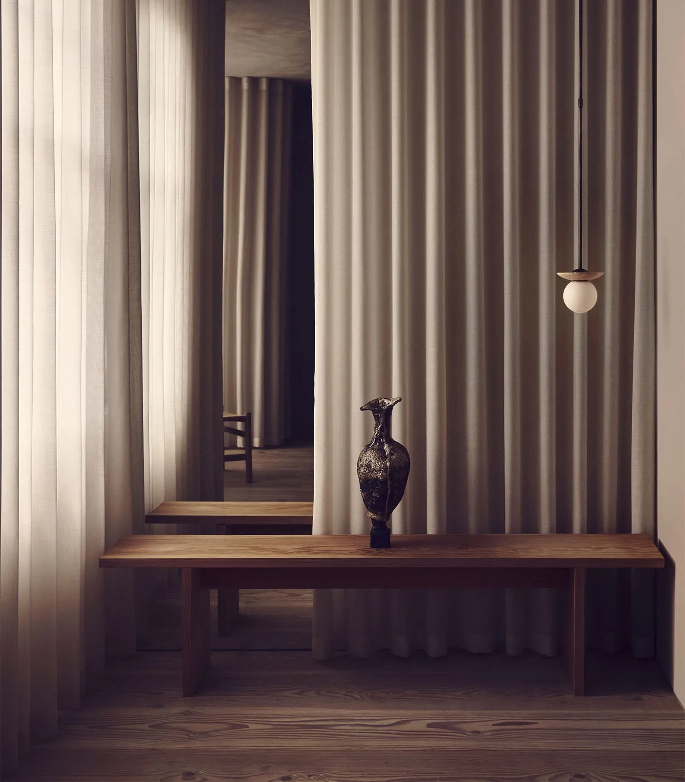 Orbit Stone Pendant Light