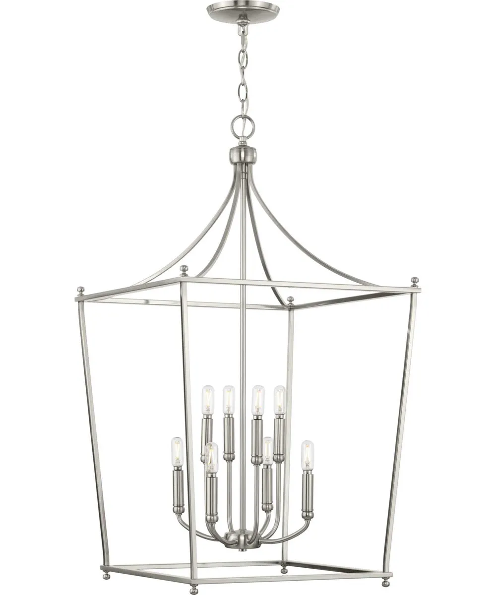 Parkhurst 8-Light New Traditional  Chandelier Foyer Light Brushed Nickel