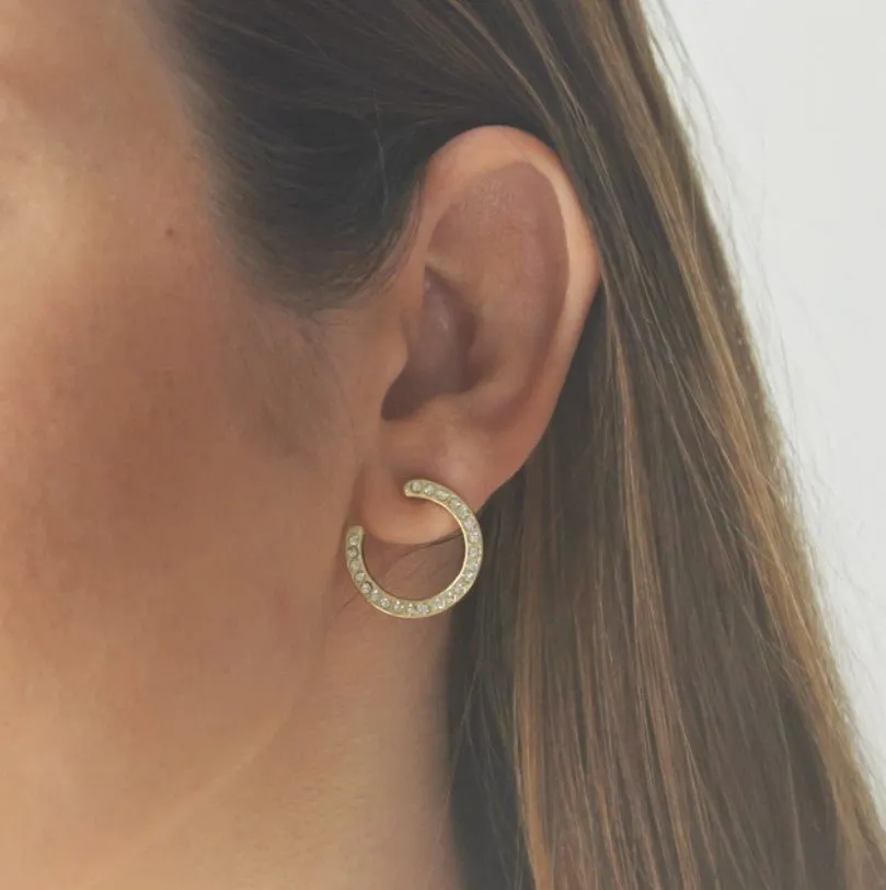 Pav Circle Earrings