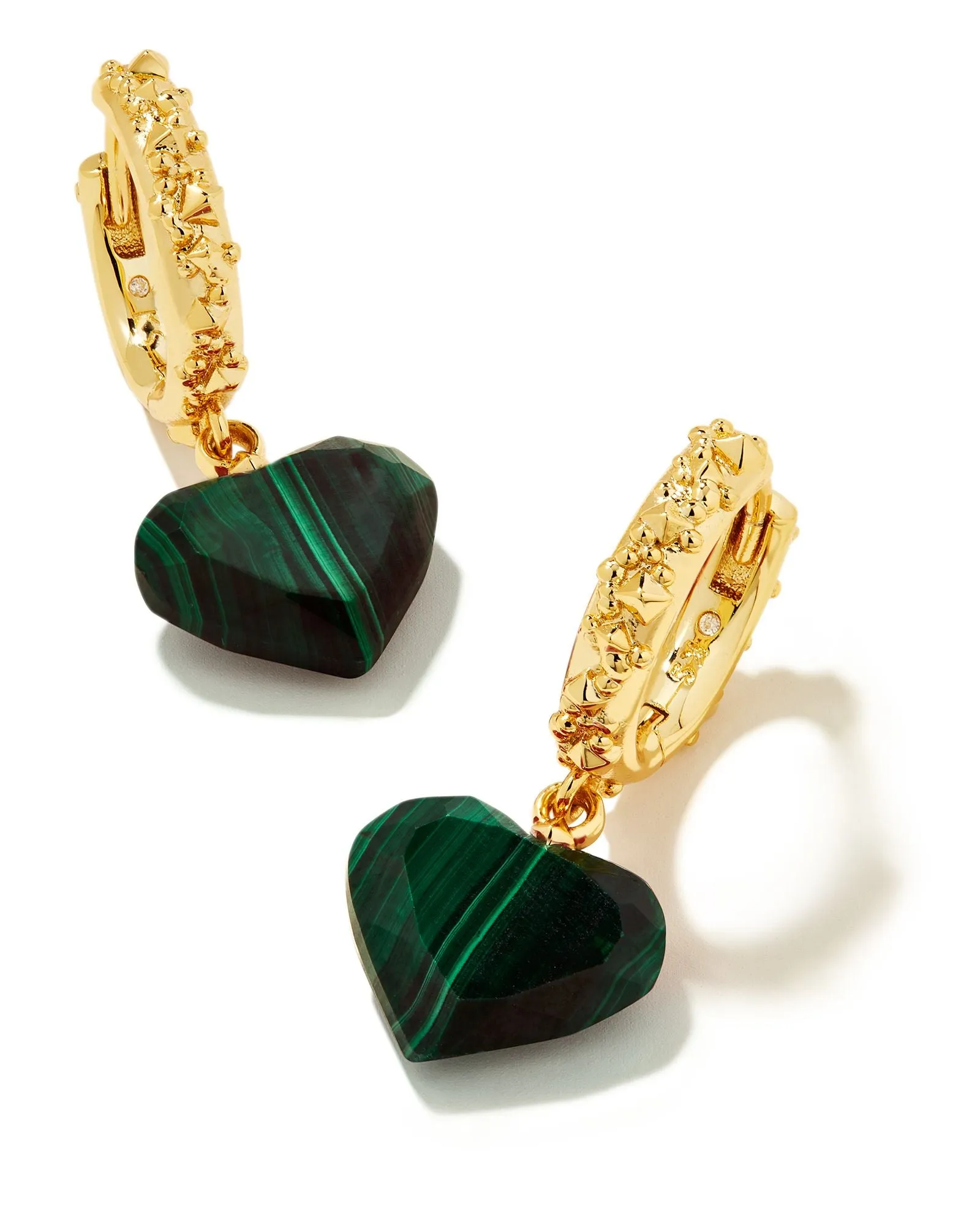 PENNY HEART HUGGIE EARRINGS