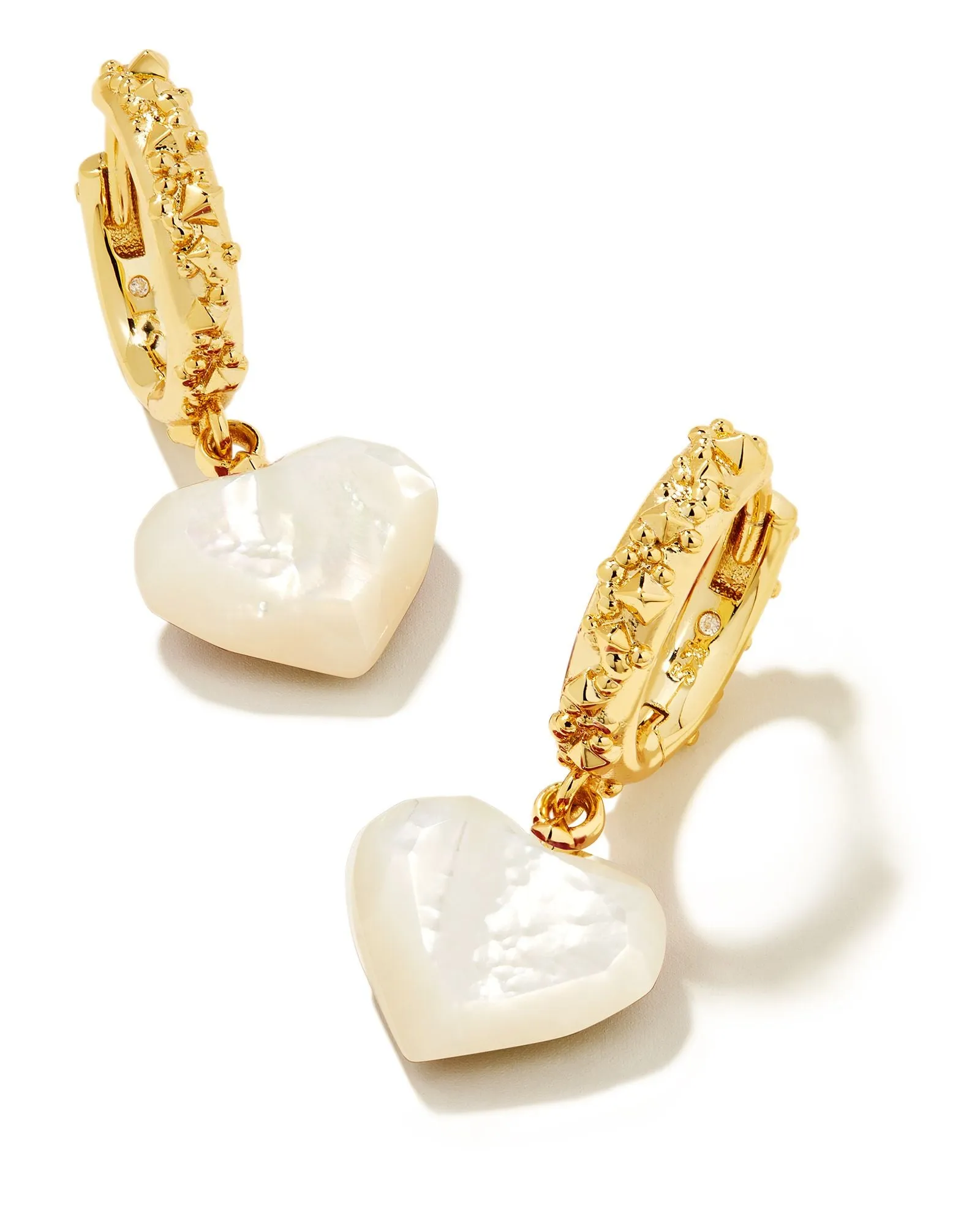 PENNY HEART HUGGIE EARRINGS