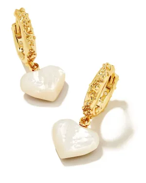 PENNY HEART HUGGIE EARRINGS