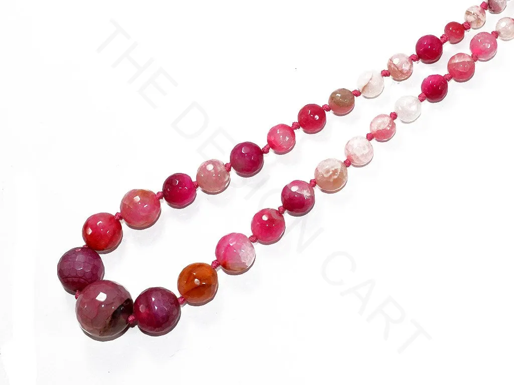 Pink Round Agate Stones