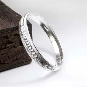 Pure Silver Men's Bangle Bracelet