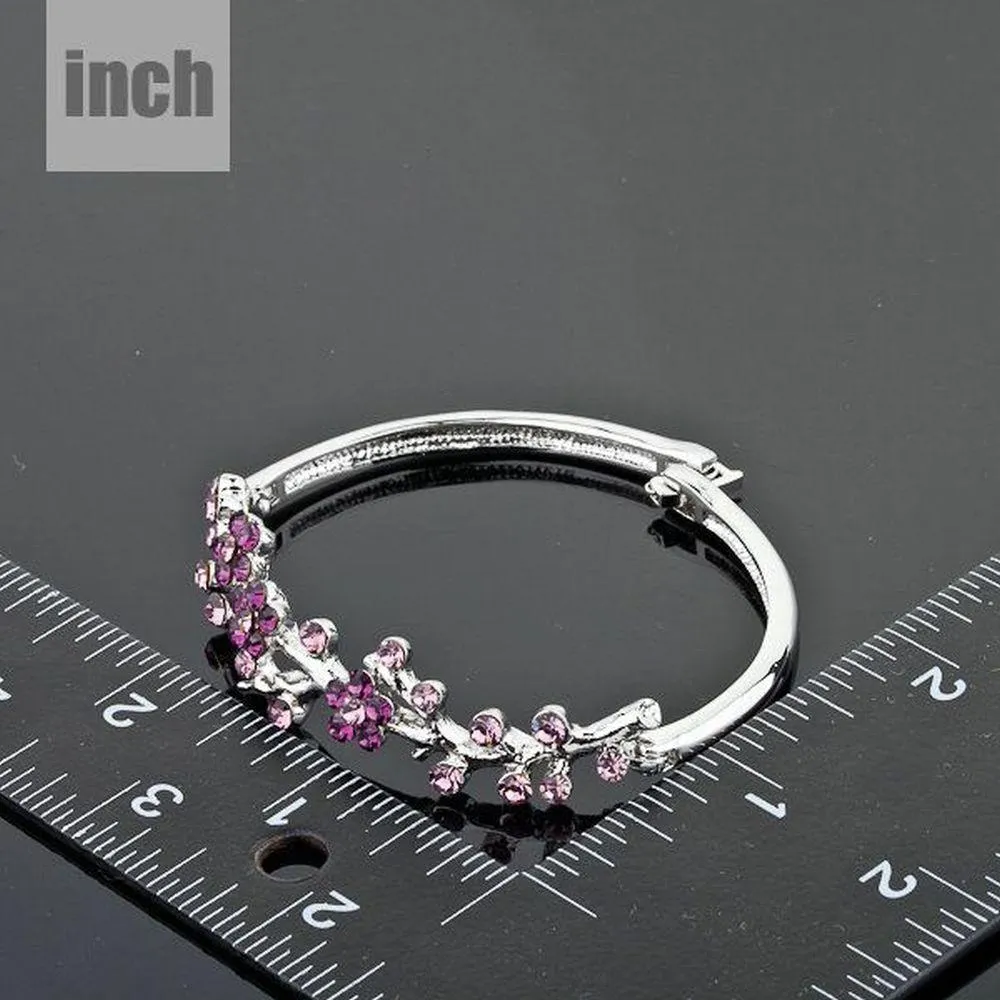 Purple Blossom Twig Bangle