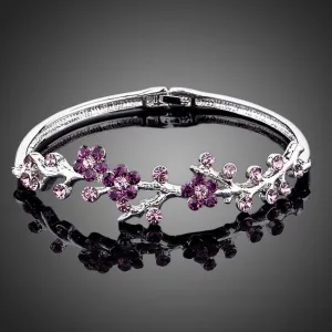 Purple Blossom Twig Bangle