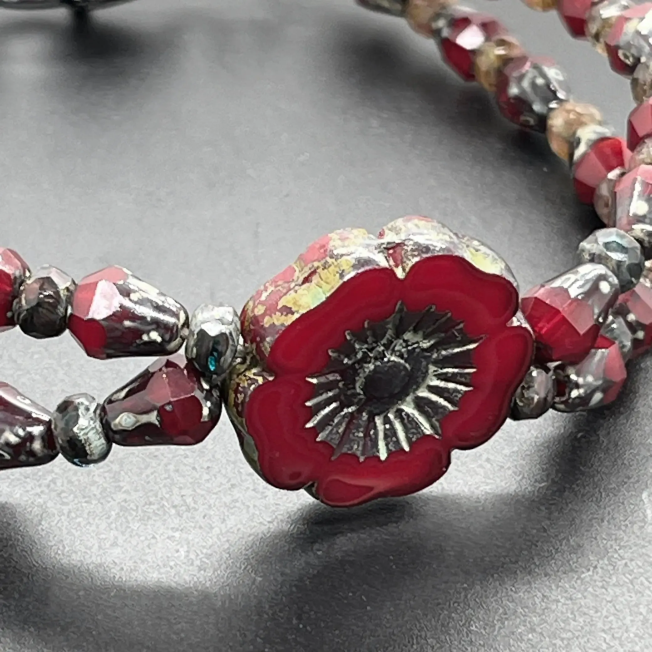 Red Hibiscus Bracelet
