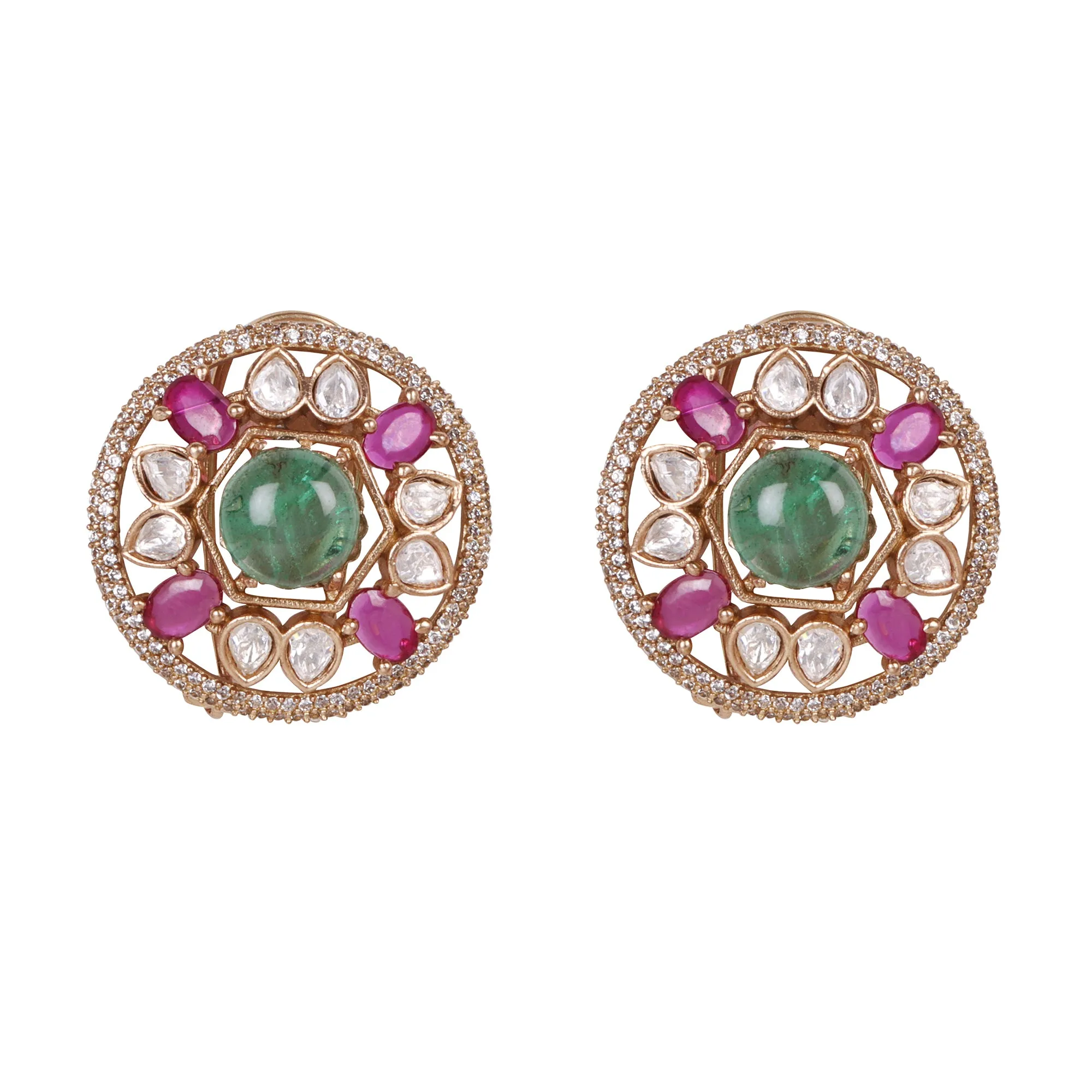 Regal Ruby & Emerald Kundan Choker Set