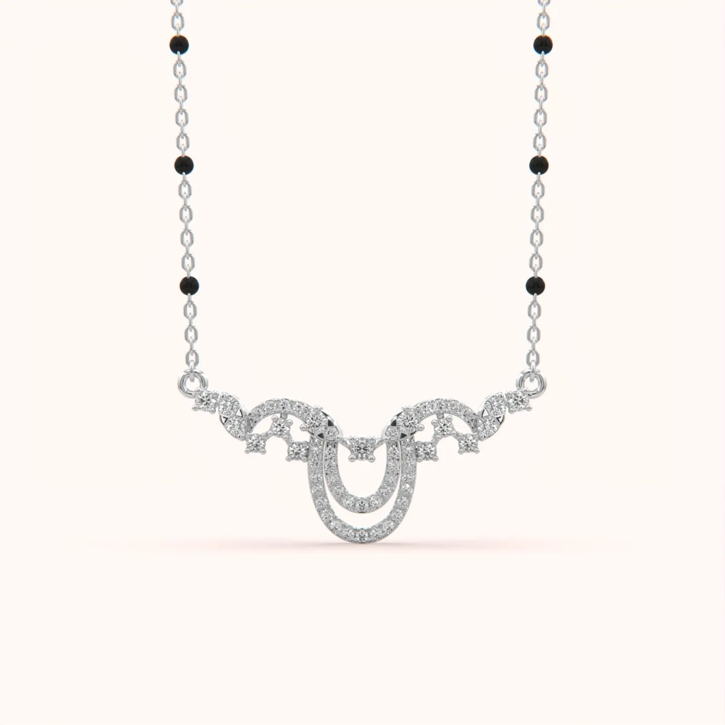 Regal Swirl Silver Mangalsutra