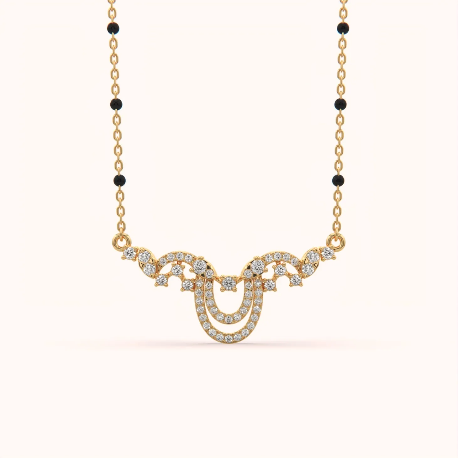 Regal Swirl Silver Mangalsutra