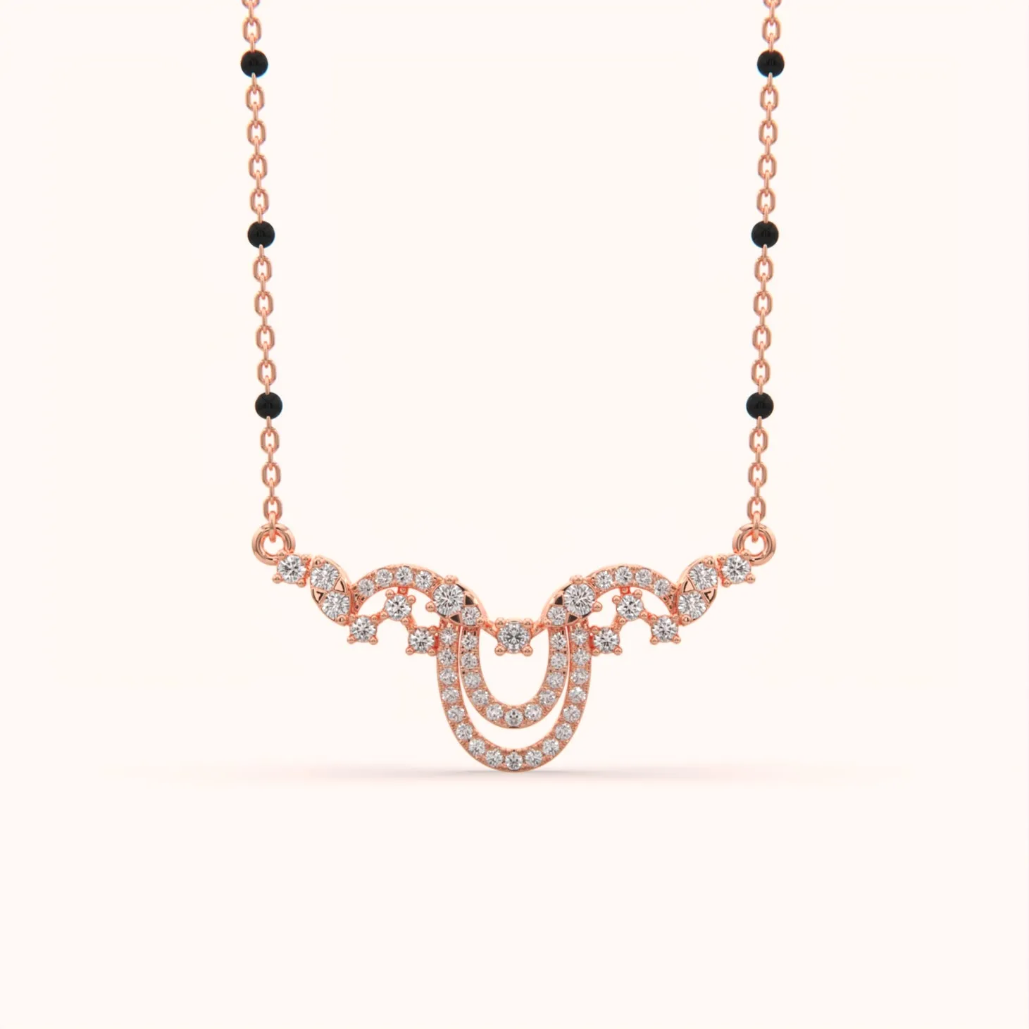 Regal Swirl Silver Mangalsutra
