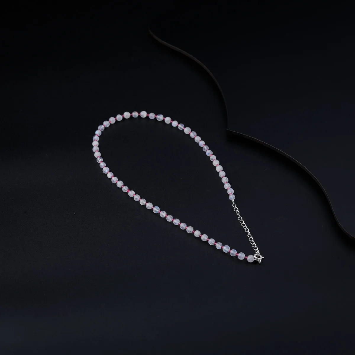 Rhodolite and Moonstone Silver Necklace