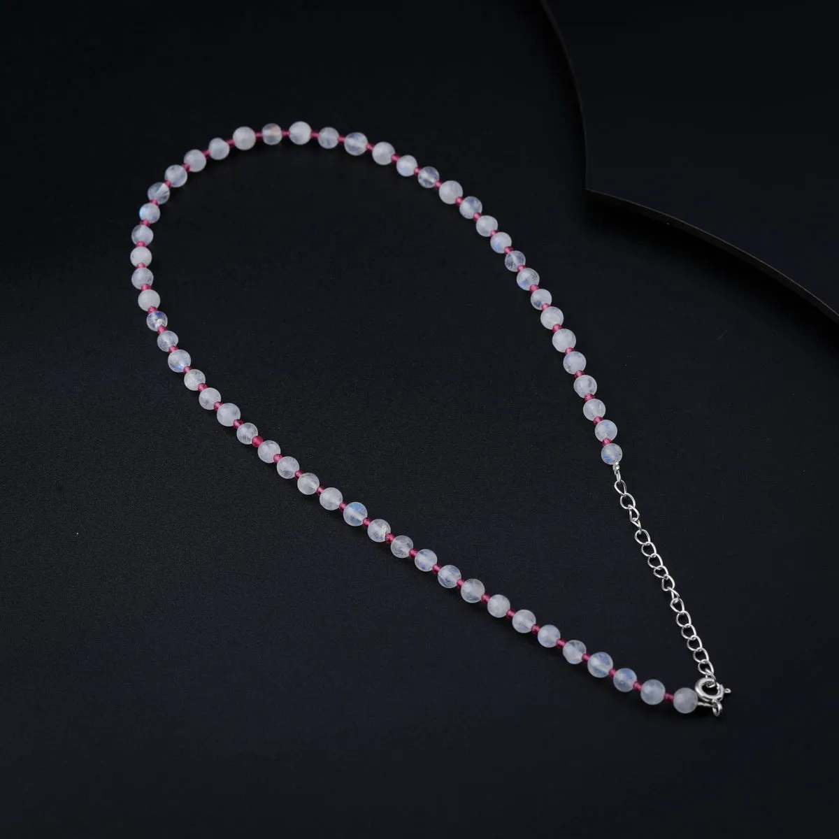 Rhodolite and Moonstone Silver Necklace