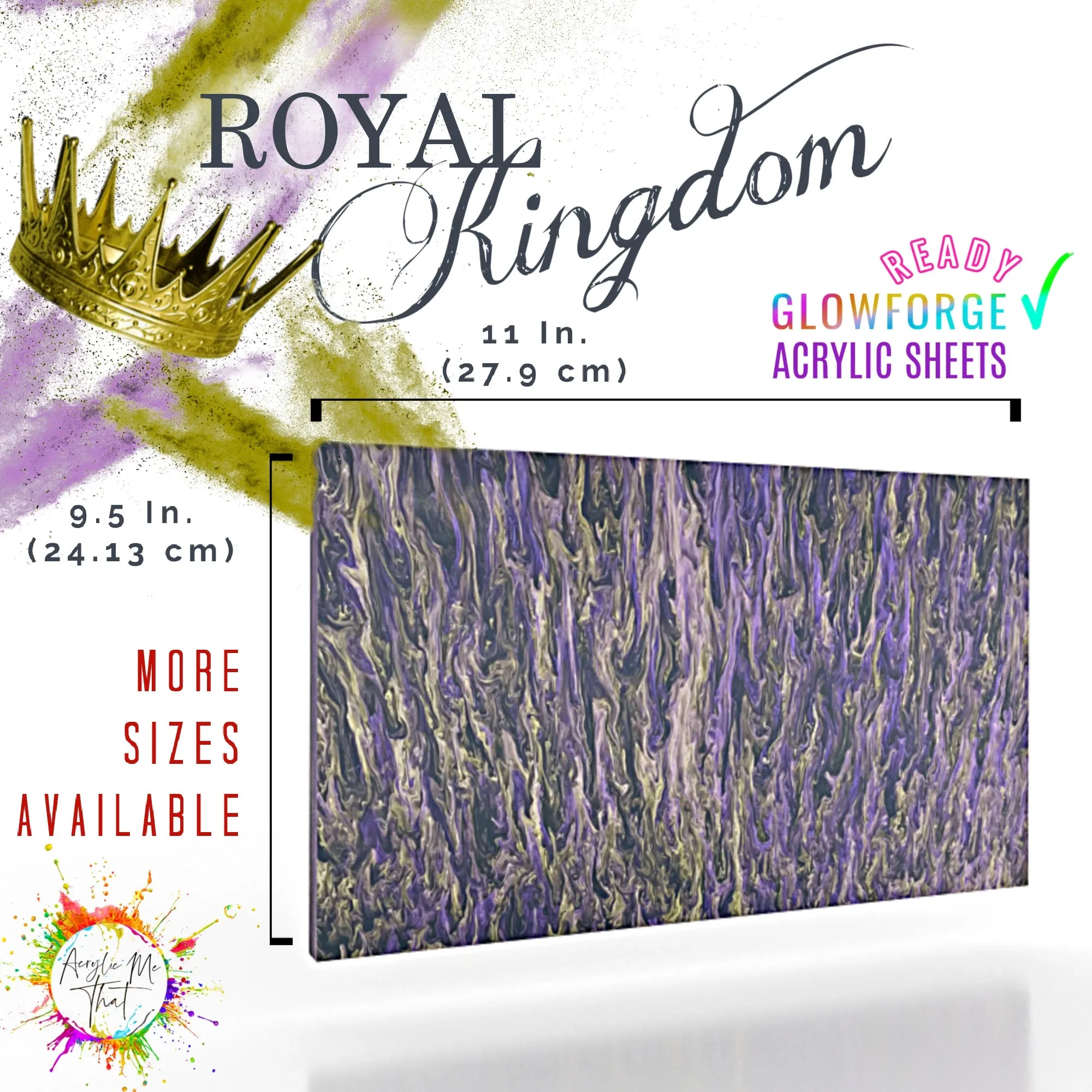 Royal Kingdom Shimmer Marble Pattern Acrylic Sheet