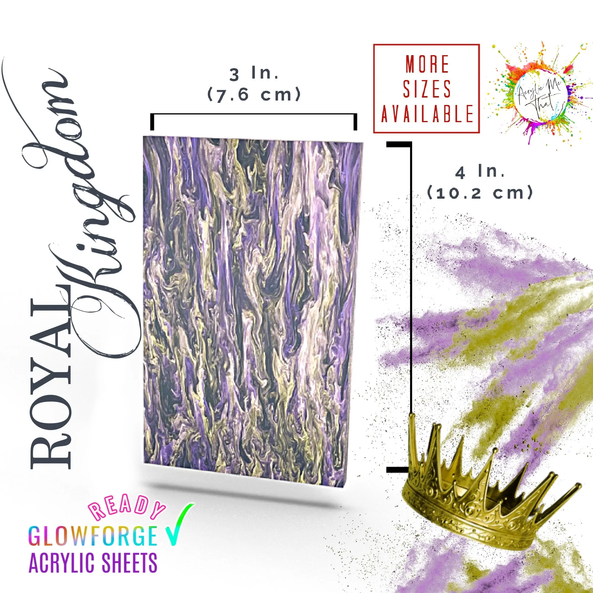 Royal Kingdom Shimmer Marble Pattern Acrylic Sheet