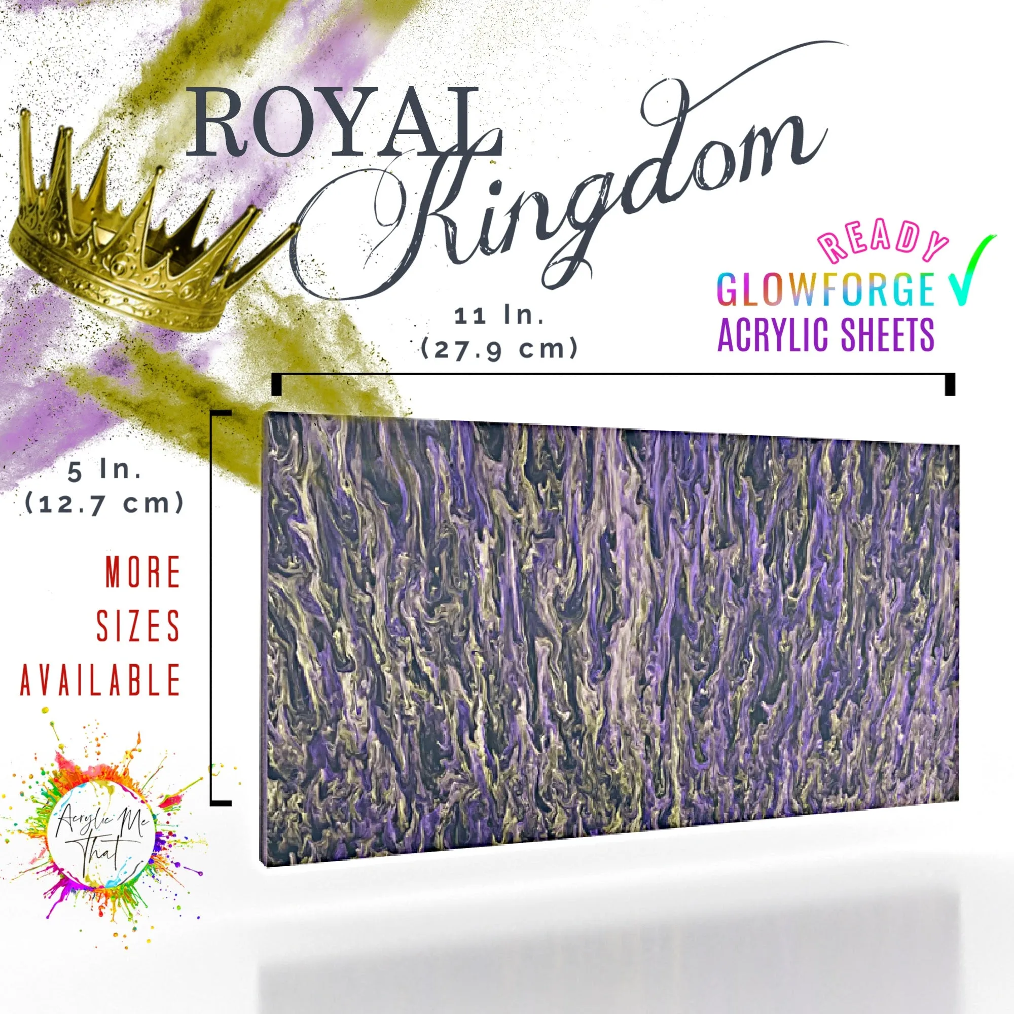 Royal Kingdom Shimmer Marble Pattern Acrylic Sheet