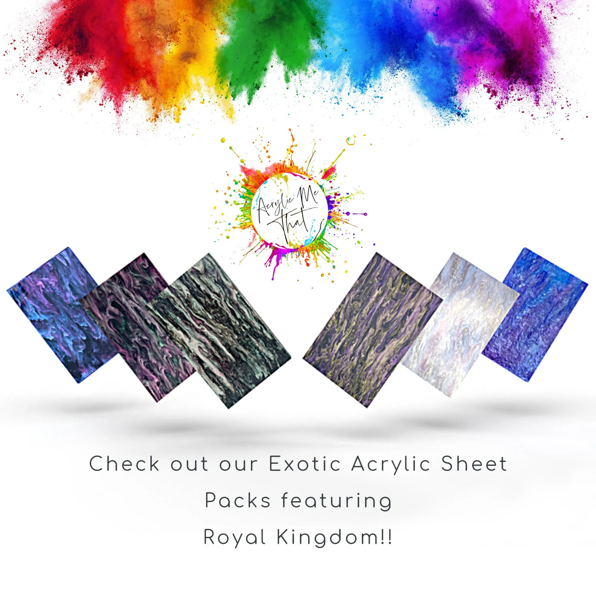 Royal Kingdom Shimmer Marble Pattern Acrylic Sheet