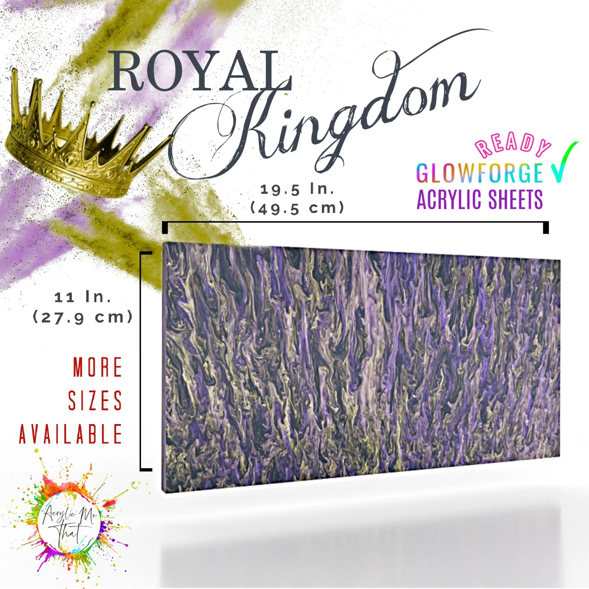 Royal Kingdom Shimmer Marble Pattern Acrylic Sheet