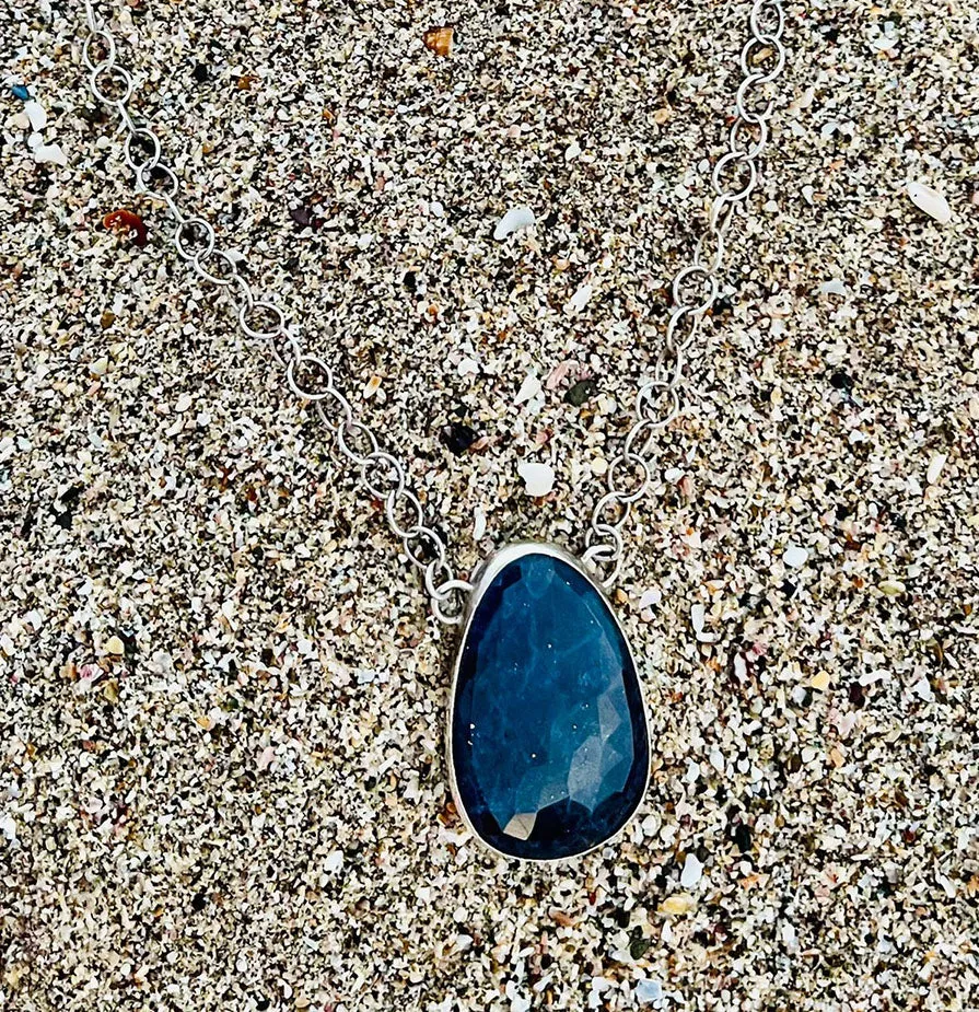 Sapphire and Silver Necklace