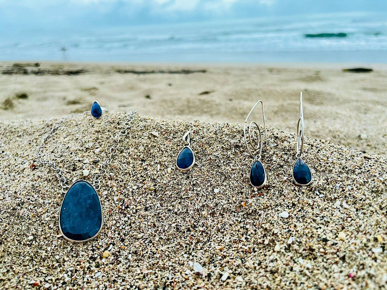 Sapphire and Silver Necklace