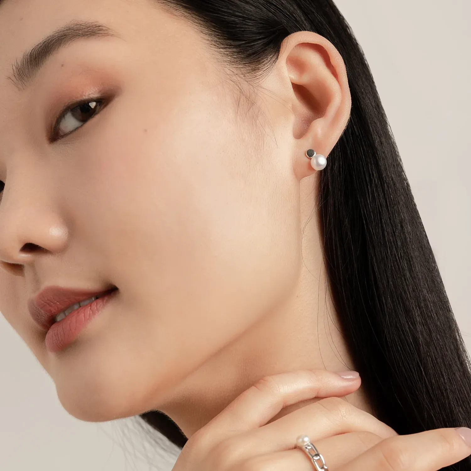 Silver Meredith Studs