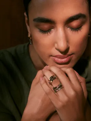 Stranded Crystal Ring