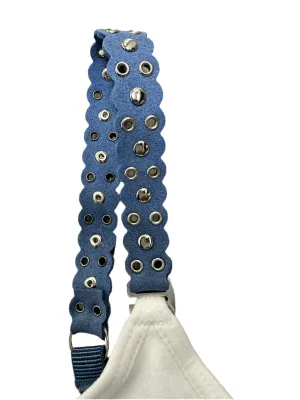 Strap-Its-Plunge Suede Silver Studs