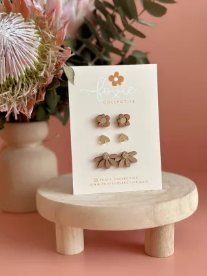 Stud Pack Trio | Cherrywood   Gold