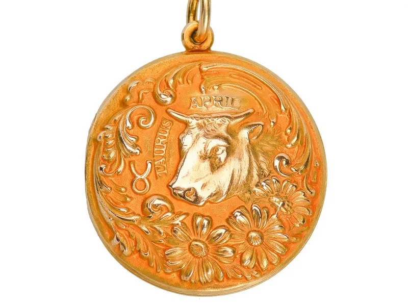 Taurus Zodiac Antique Locket by Sloan & Co.