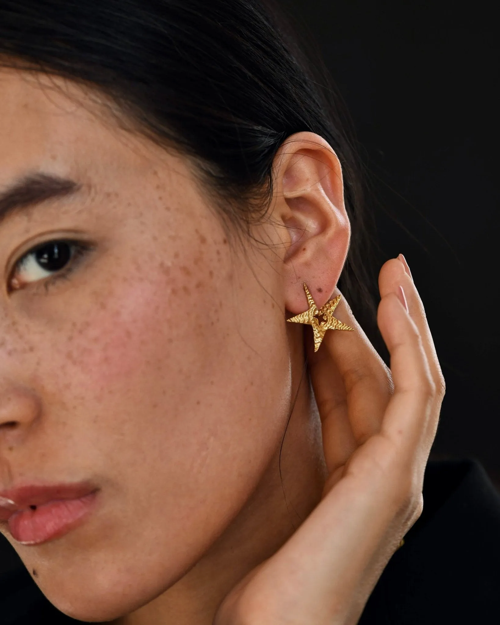 Tinted Star Statement Ear Studs