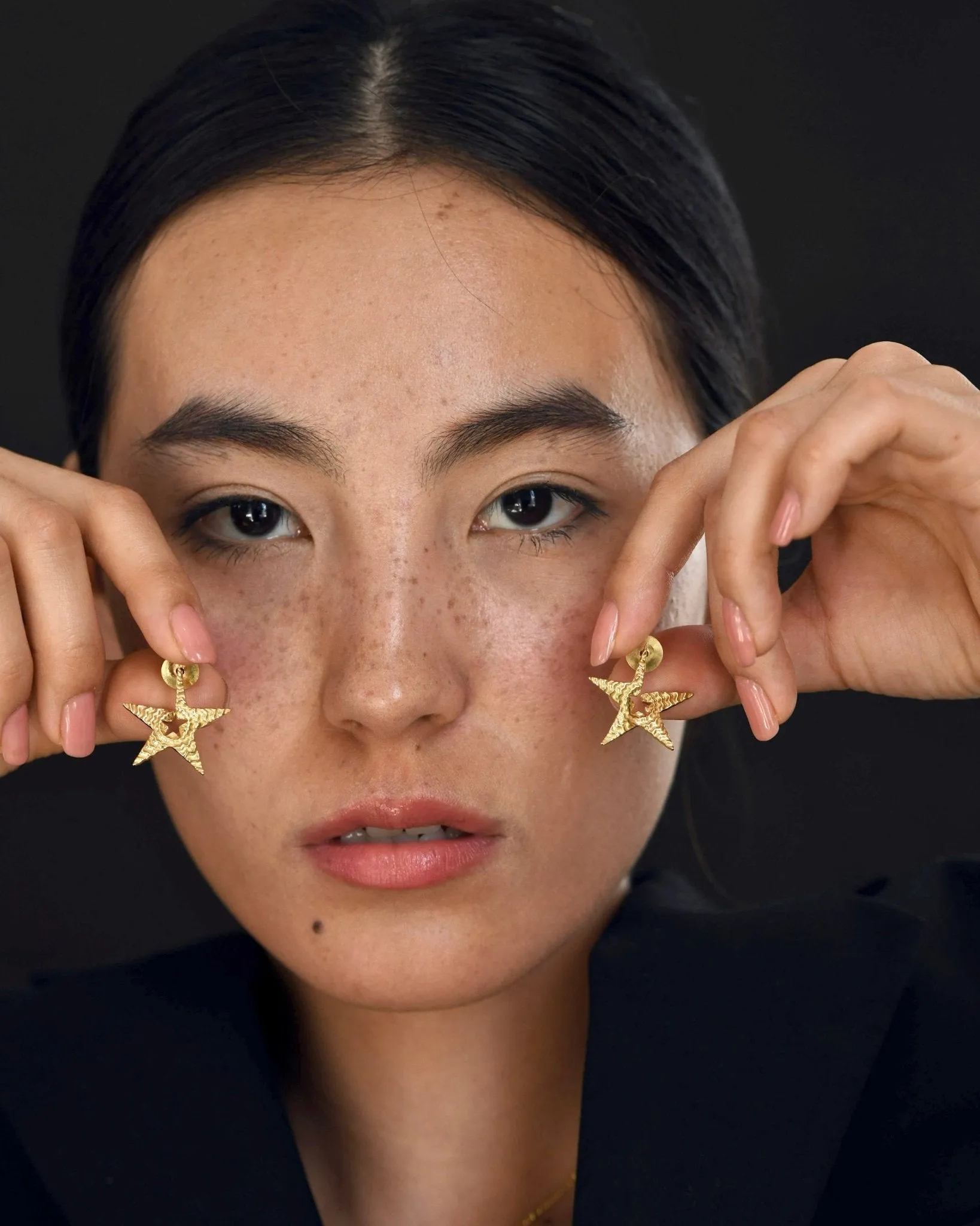 Tinted Star Statement Ear Studs