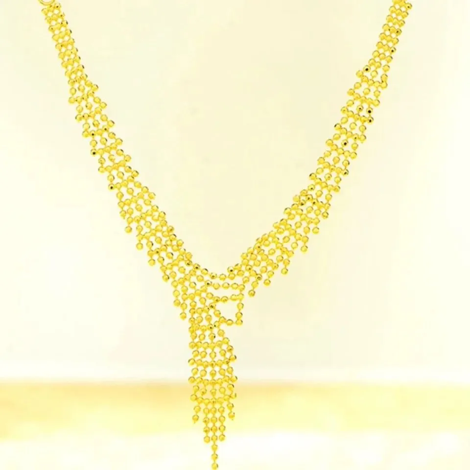 Unique Sweet Precious Lace Waterfall Fringed Necklace Model-30