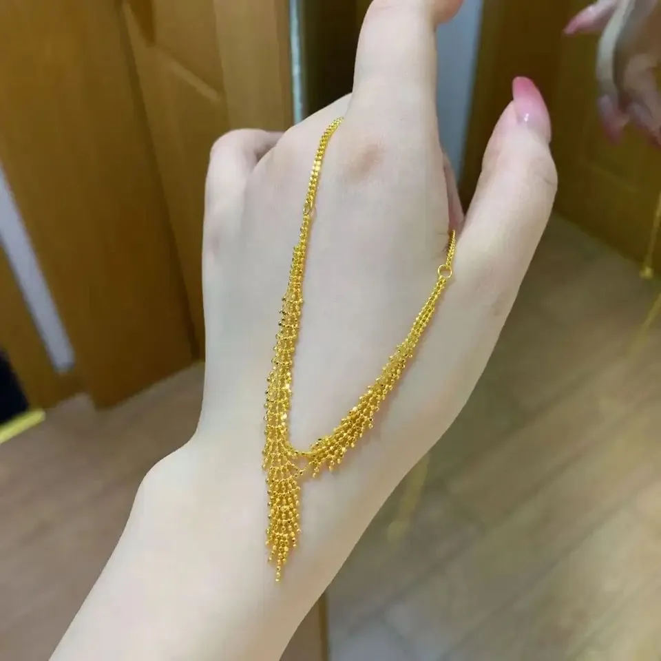 Unique Sweet Precious Lace Waterfall Fringed Necklace Model-30