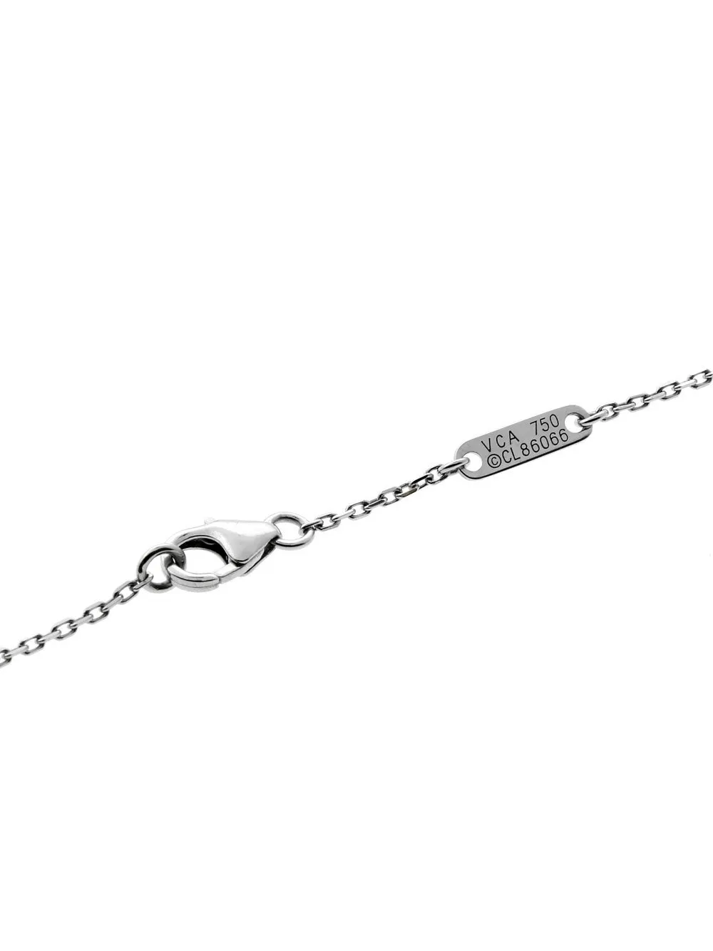 Van Cleef & Arpels Diamond Alhambra Necklace White Gold