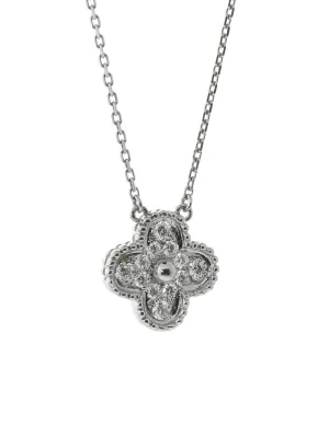 Van Cleef & Arpels Diamond Alhambra Necklace White Gold