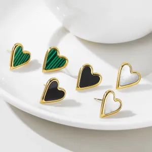 Vintage Seoulful Heart Studs