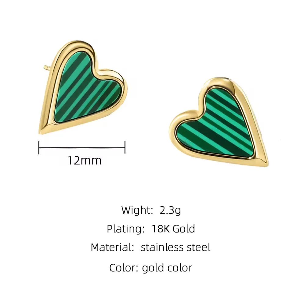 Vintage Seoulful Heart Studs