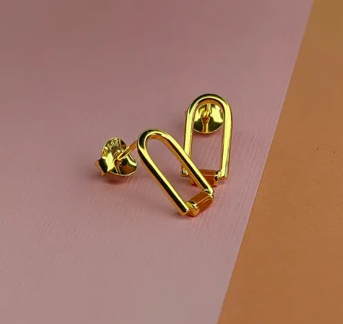 Vurchoo Gold Contemporary Enamel Arch Studs