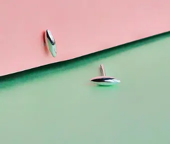Vurchoo Rice Grain Silver Studs