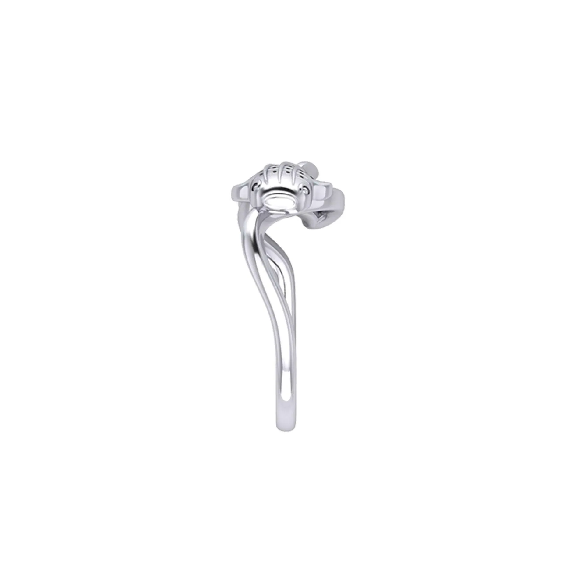 Whale Shark with Wave Sterling Silver Wrap Ring TRI2433