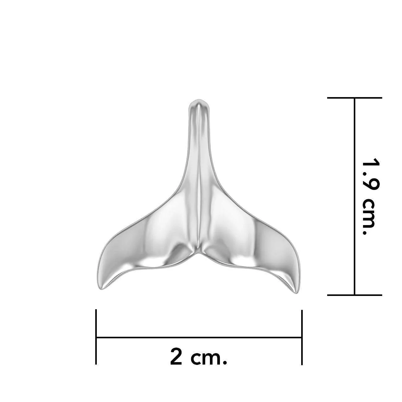 Whale Tail Silver Pendant MG481