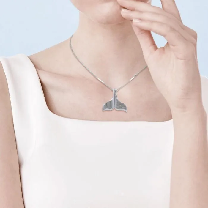 Whale Tail Silver Pendant MG481
