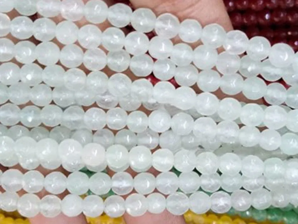 White Circular Agate Stones