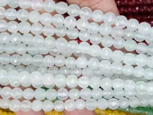 White Circular Agate Stones