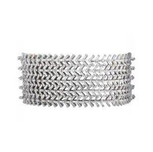 White Diamond Shimmering Ivy Bracelet