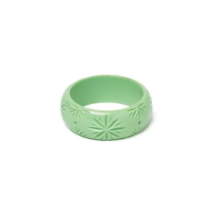 Wide Tea Heavy Carve Bangle by Splendette