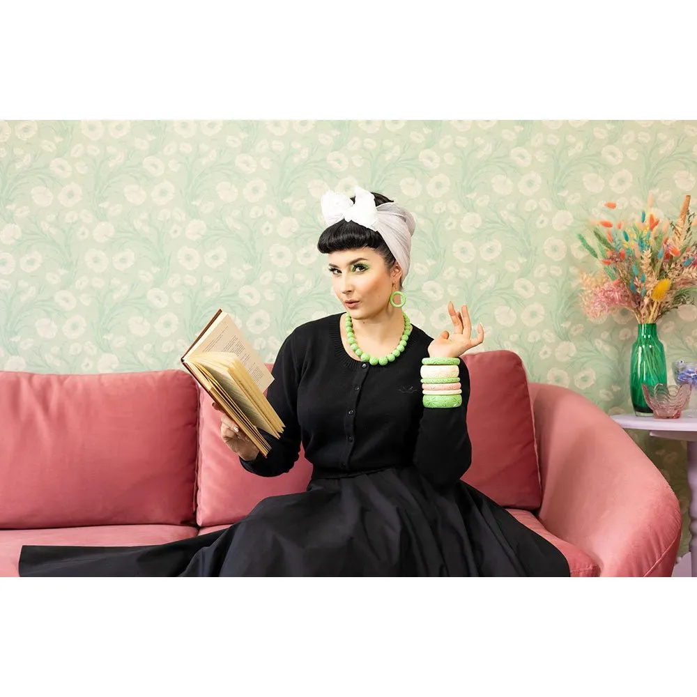 Wide Tea Heavy Carve Bangle by Splendette