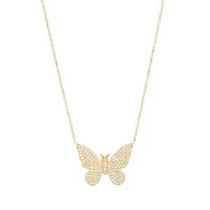 YGP Sterling CZ Butterfly Pendant