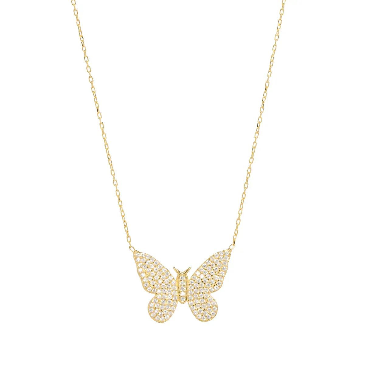 YGP Sterling CZ Butterfly Pendant